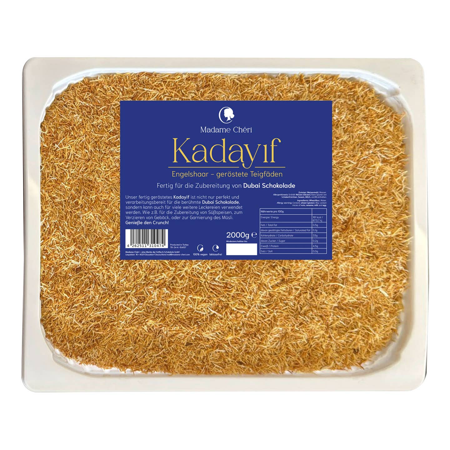 50% OFF at checkout Kadayif Kataifi - roasted dough threads - angel hair Dubai Chocolate 200g 2kg
