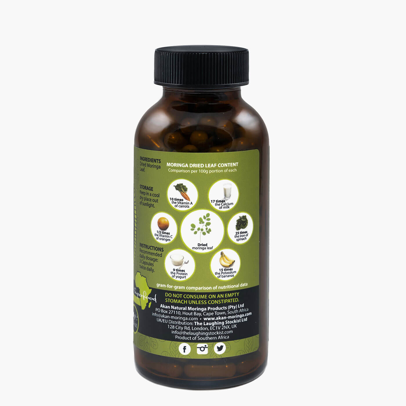 Akan Moringa Veggie capsules (Moringa sourced from South Africa)